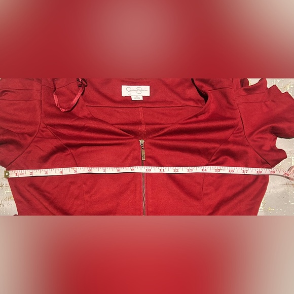 Burgundy Women's Dress - Picture 10 of 11